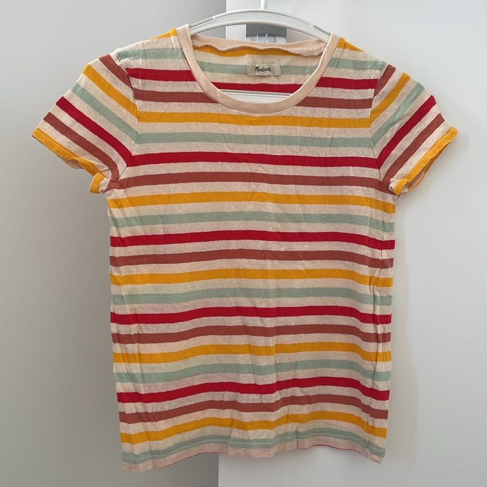 Madewell Red and Yellow Short Sleeve Tees